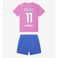 Fotballdrakt Barn AC Milan Christian Pulisic #11 Tredjedraktsett 2023-24 Kortermet (+ Korte bukser)